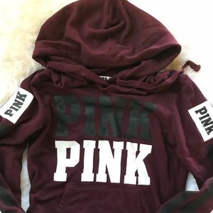 Pink Victoria Secret Hoodie Pockets